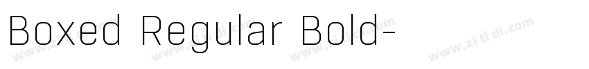 Boxed Regular Bold字体转换